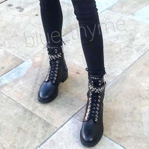 Zara LEATHER Studded Boots - Picture 4 of 14